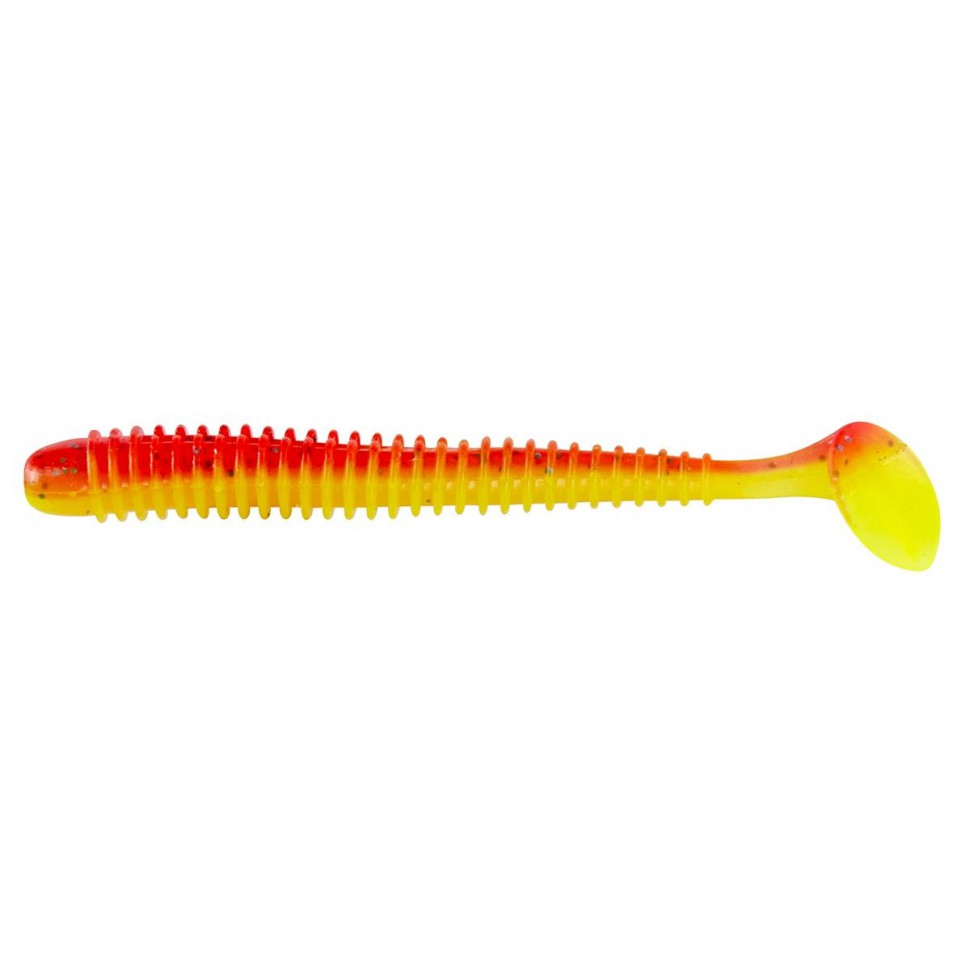 Виброхвост Helios Liny Catcher 2,35"/6 см, цвет Red Lemon 12 шт HS-5-050 , 